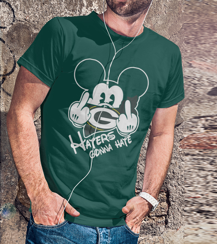 Packers Haters Gonna Hate Mouse Hands T-Shirt