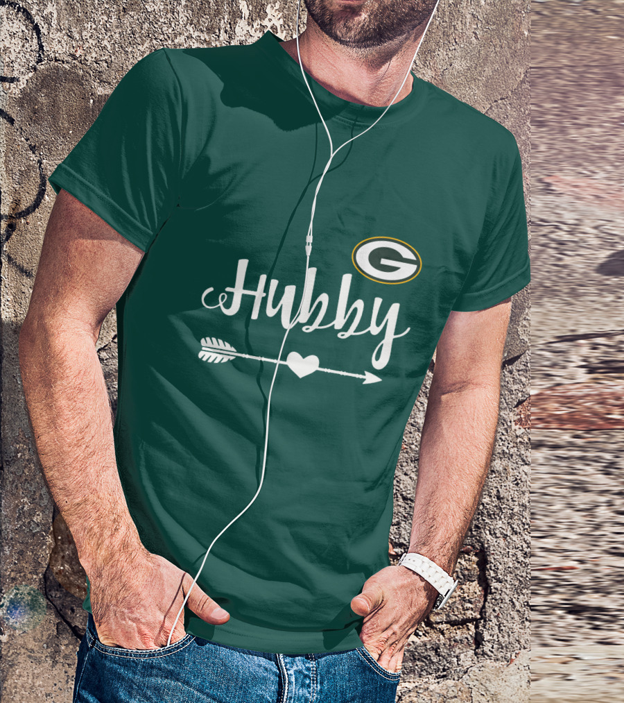 Green Bay Packers Hubby Arrow Heart T-Shirt