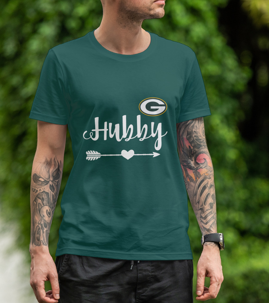 Green Bay Packers Hubby Arrow Heart T-Shirt
