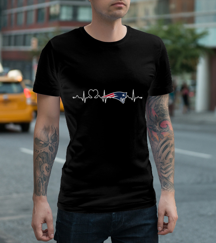 New England Patriots Heartbeat T-Shirt
