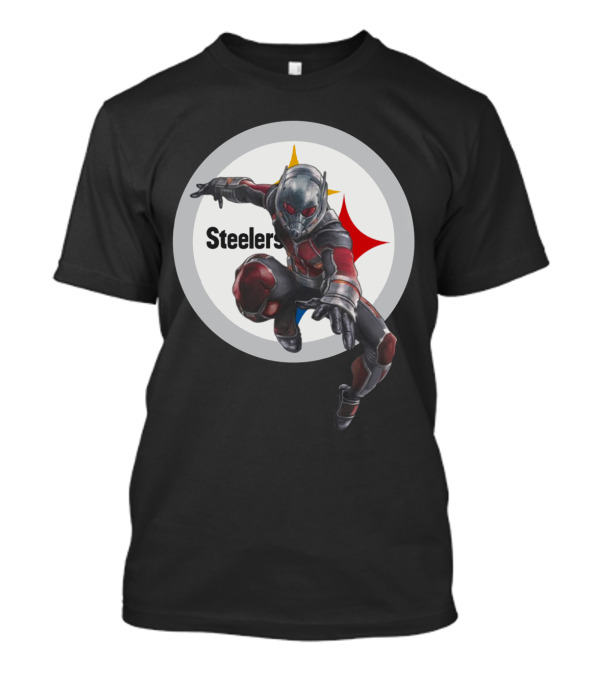 Pittsburgh Steelers Ant-Man Marvel Crossover T-Shirt