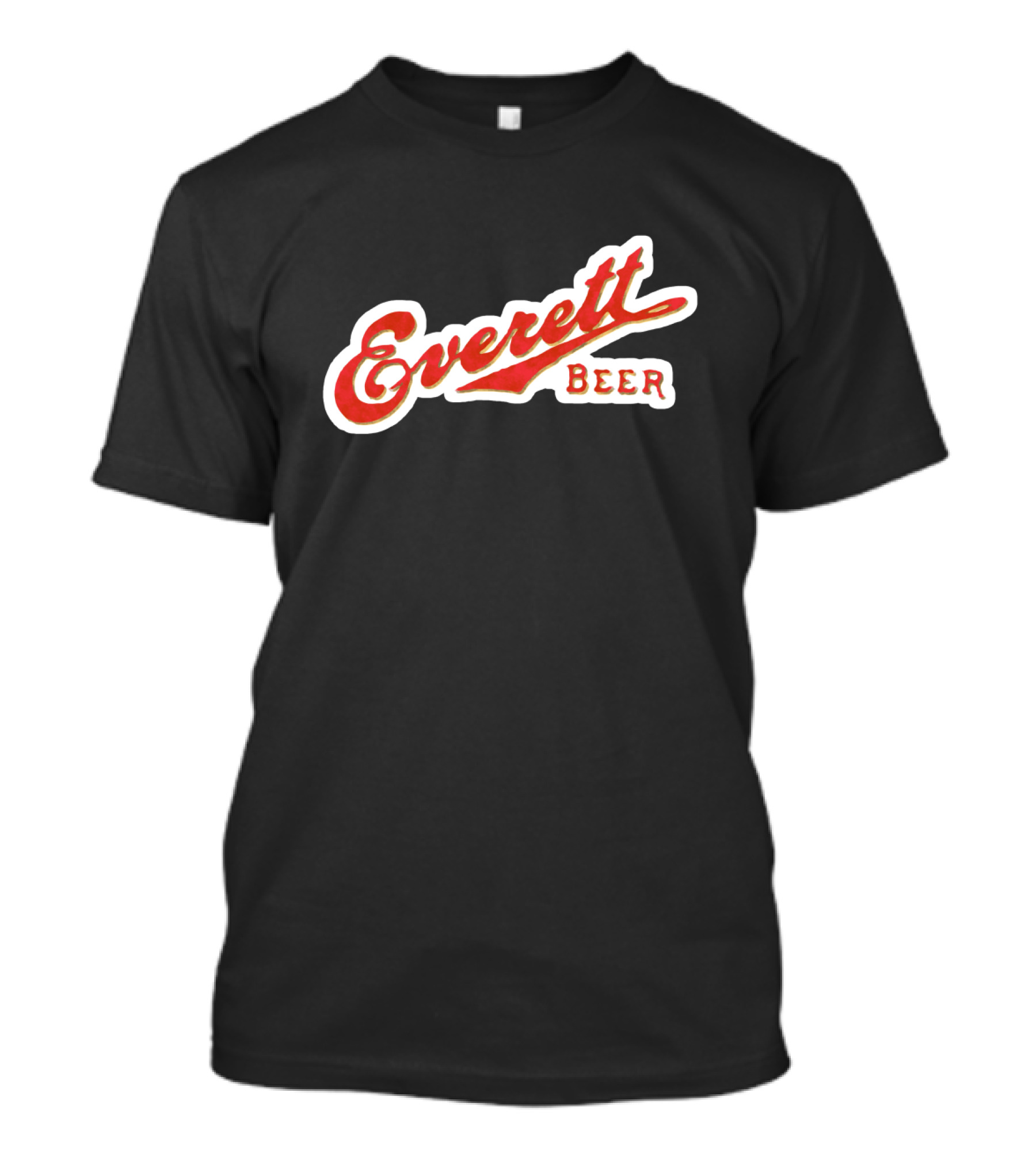 Everett Beer Script Sticker Style Vintage Vibe T-Shirt