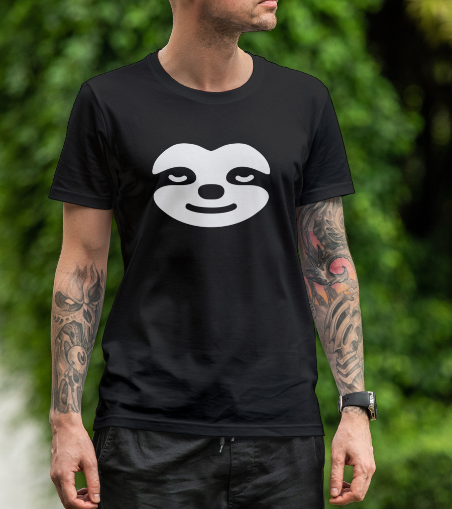 Serene Sleepy Sloth Face T-Shirt