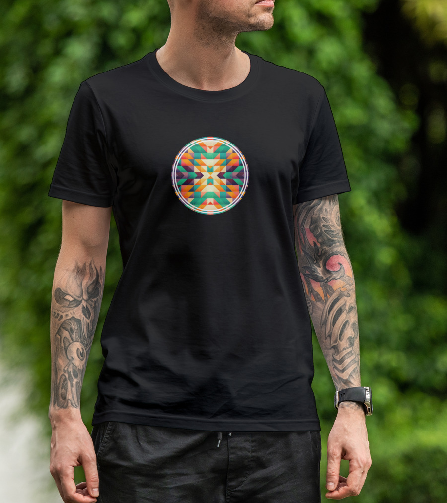 Geometric Indian Summer Kaleidoscope T-Shirt