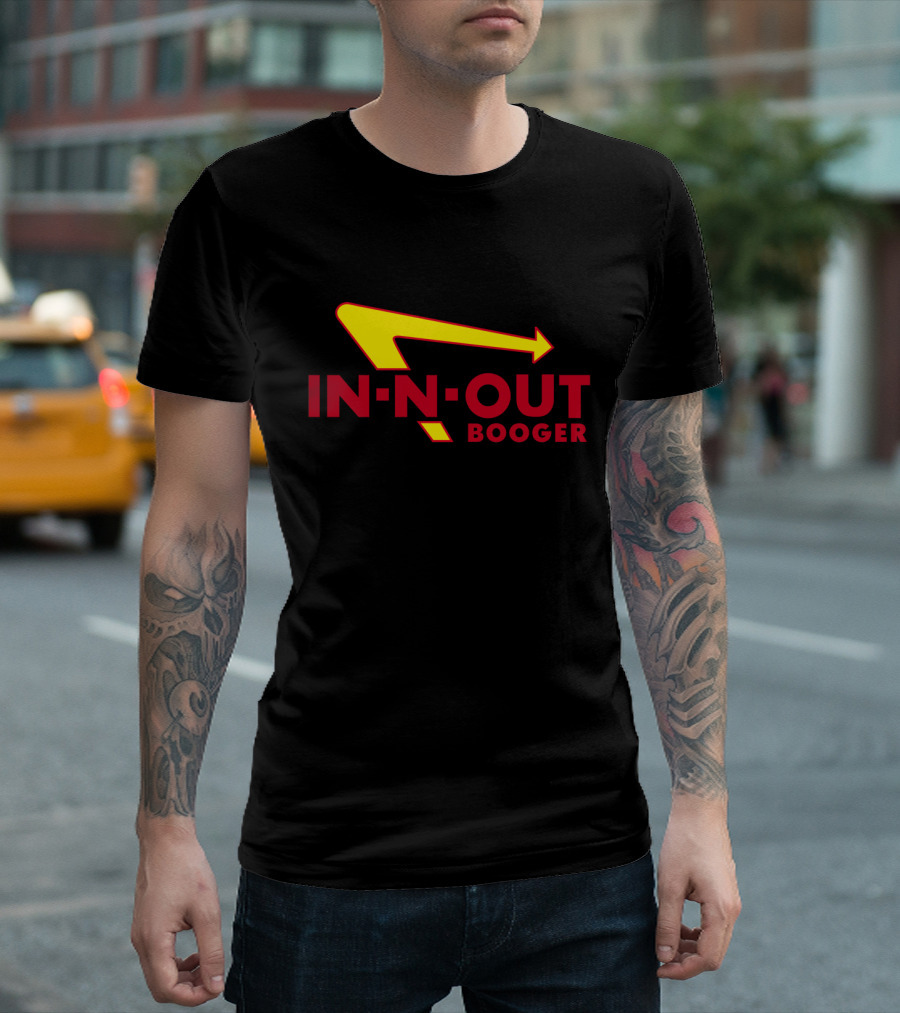 IN N OUT BOOGER Parody Arrow T-Shirt