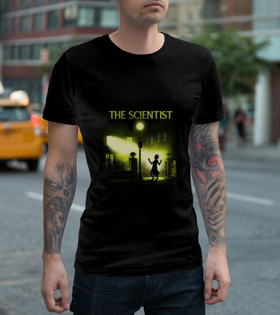 The Scientist Parody With Silhouette Under Streetlamp T-Shirt