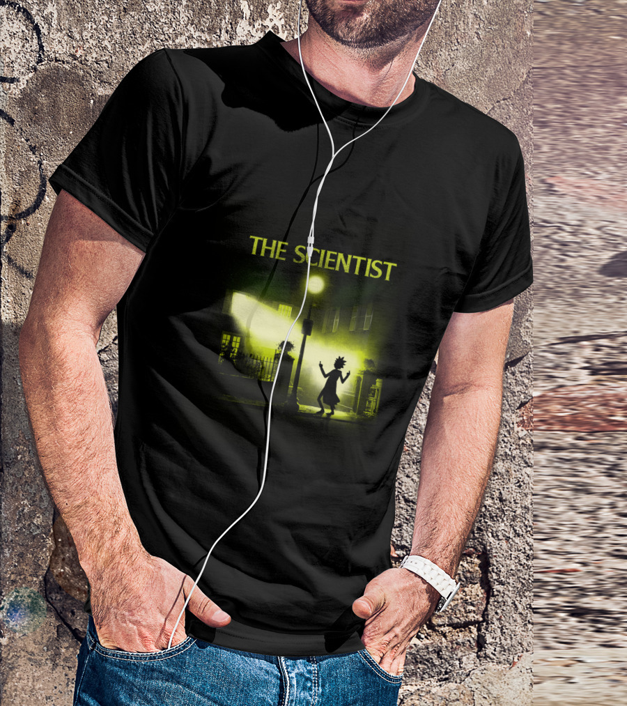 The Scientist Parody With Silhouette Under Streetlamp T-Shirt