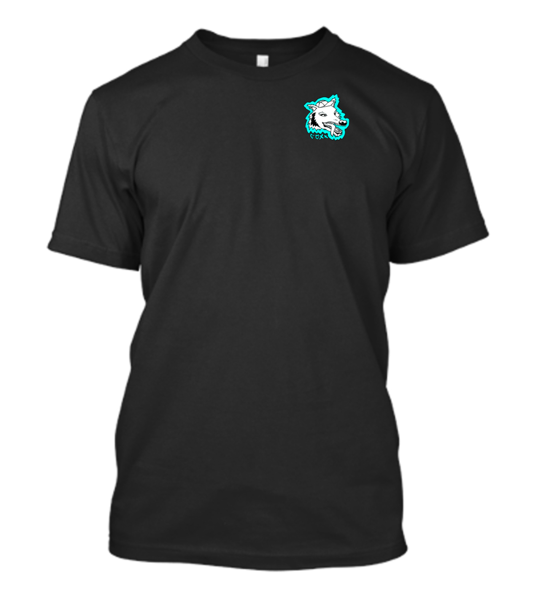 Fox Punk Kid Text Graphic With Neon Outline And Hat T-Shirt