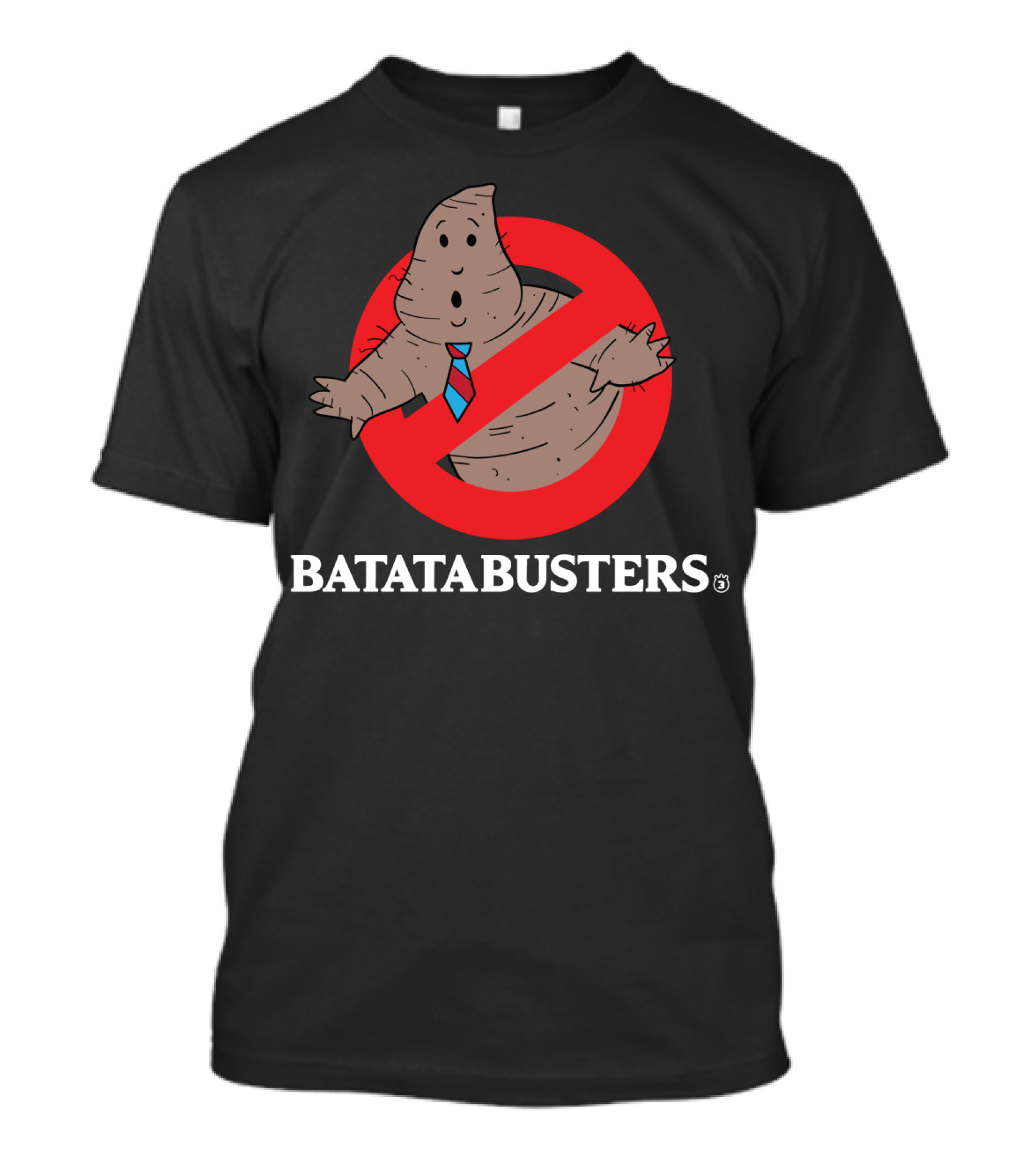 Batata Busters Parody Potato Ghostbusters Logo Mashup T-Shirt