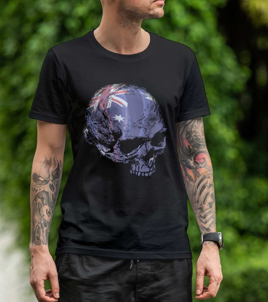 Australia Flag Skull T-Shirt
