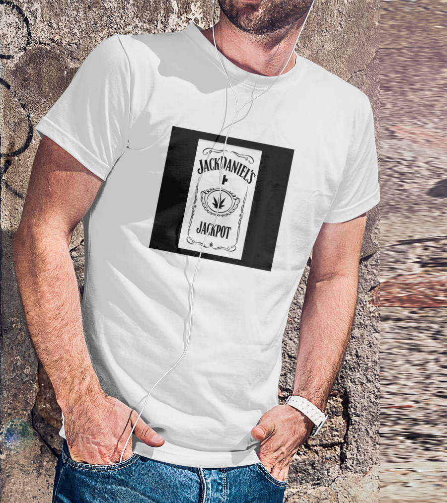 JackDaniel's Jackpot Weed Leaf T-Shirt
