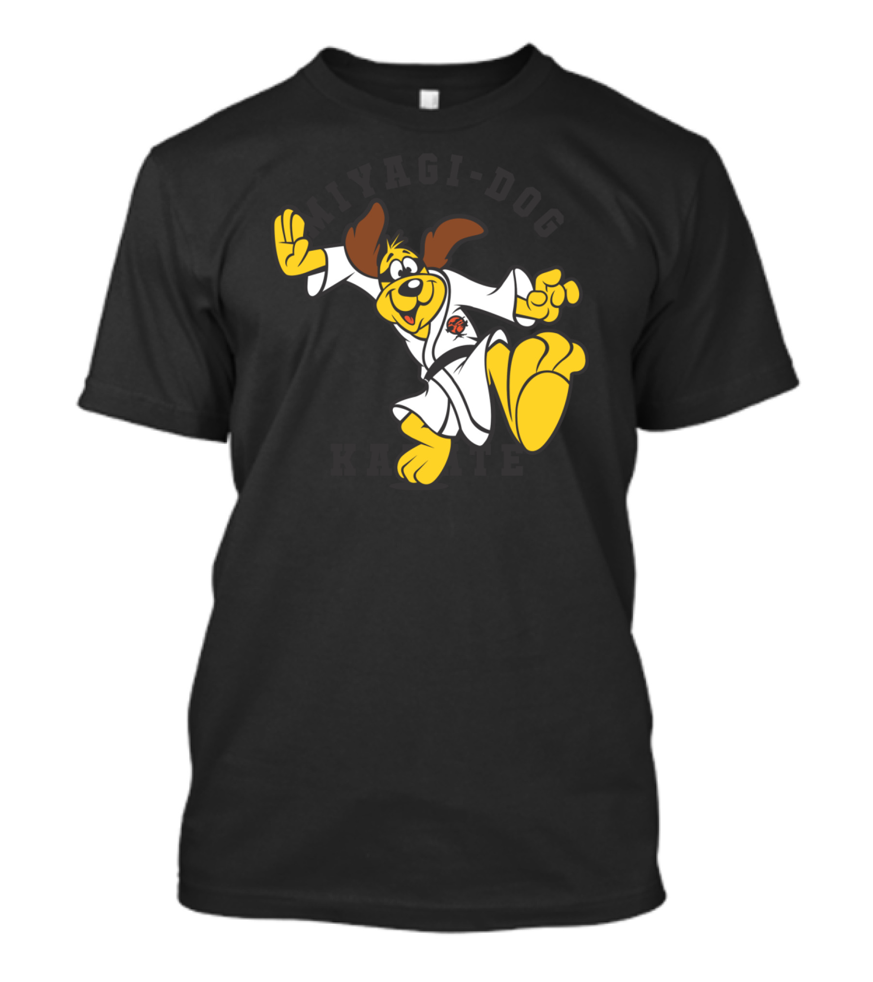 Miyagi-Dog Karate Puppy In Gi With Martial Arts Pose T-Shirt
