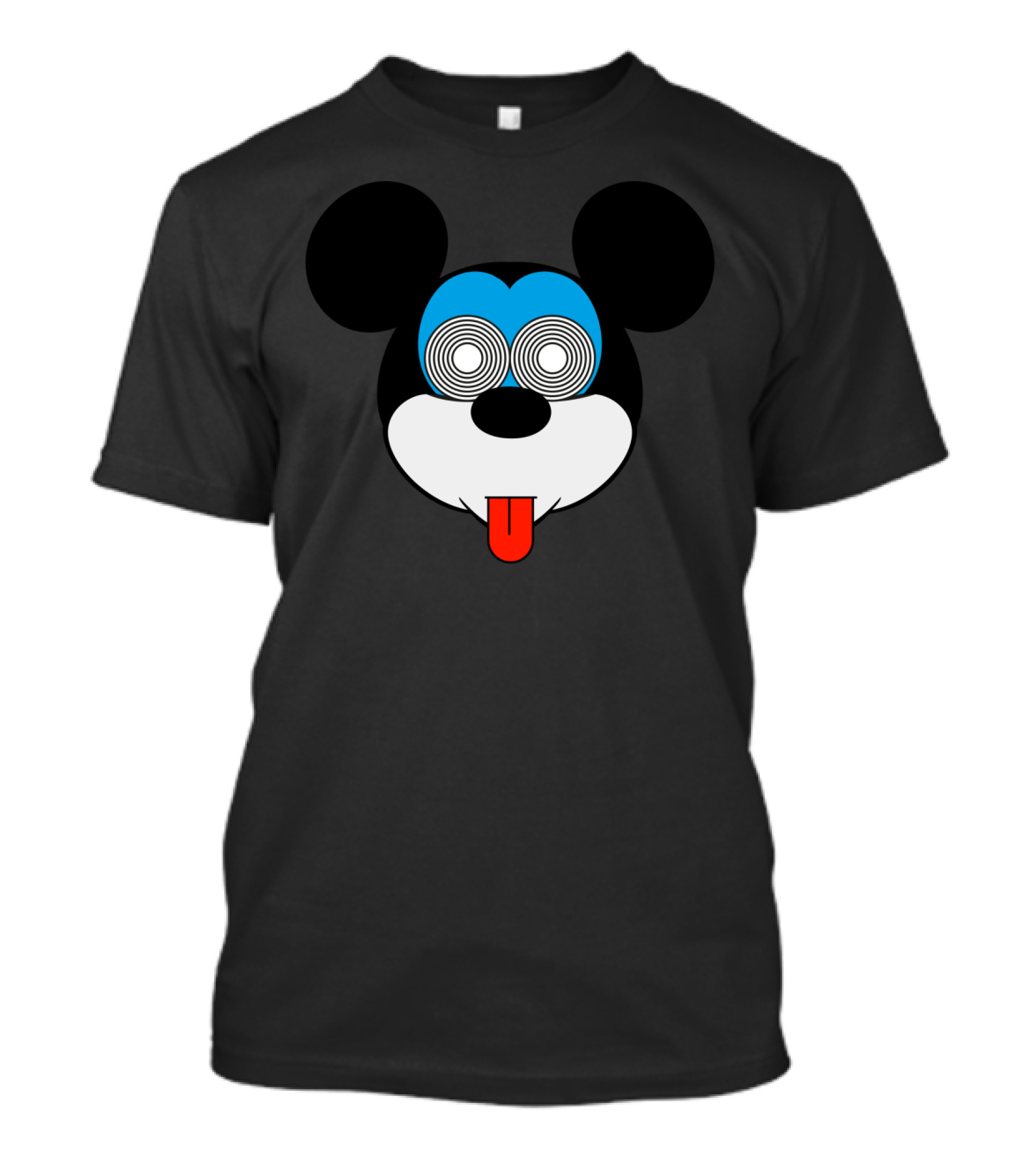 Mickey Mouse Psychedelic Hypnotic Eyes Red Tongue T-Shirt