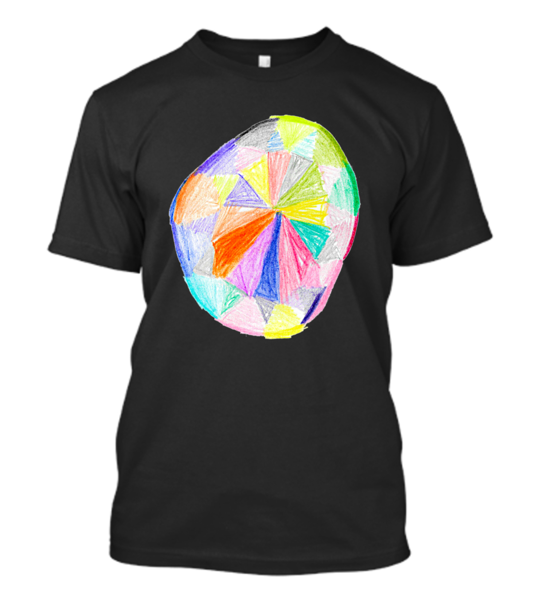 Colorful Geometric Abstract 'Portrait Of The Artist As A Jung Man [h/t JW]' Spiral T-Shirt