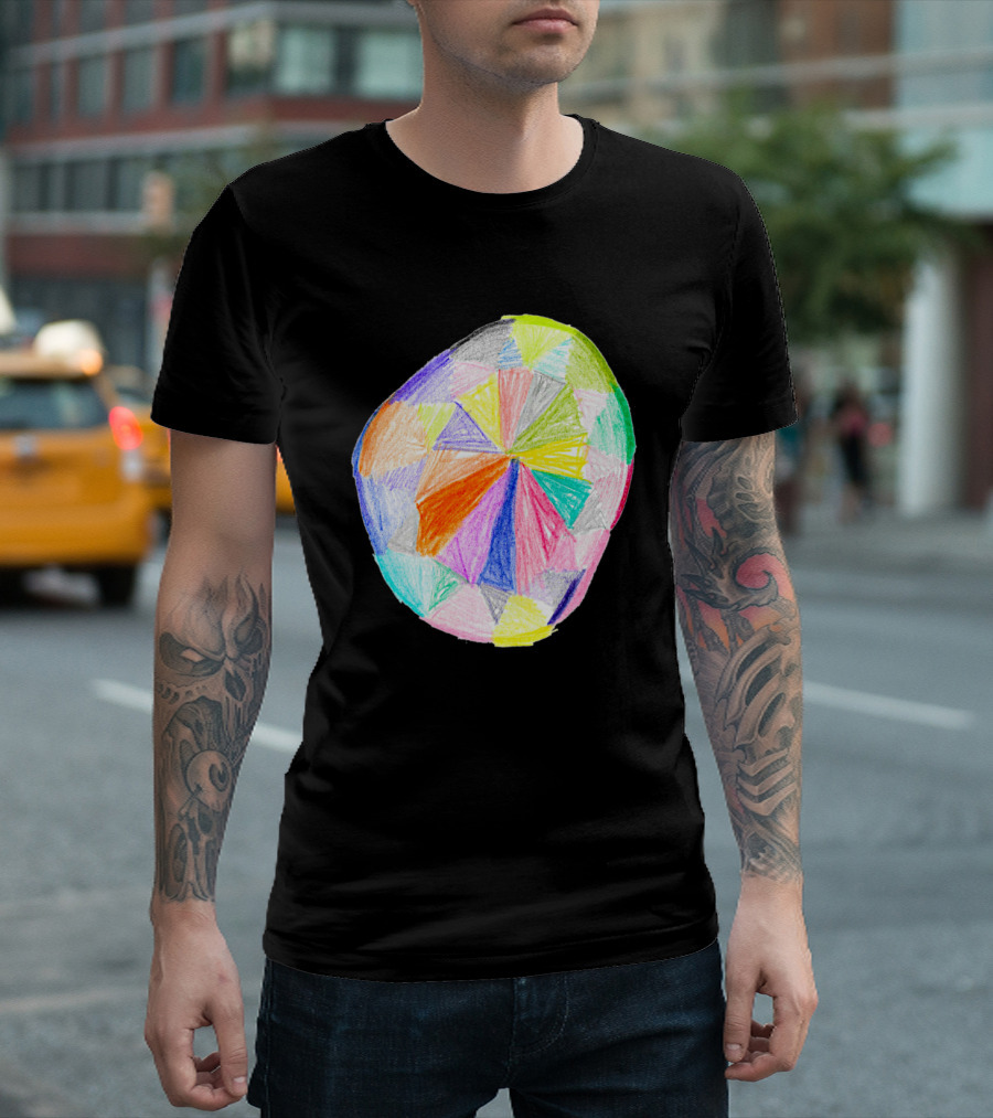 Colorful Geometric Abstract 'Portrait Of The Artist As A Jung Man [h/t JW]' Spiral T-Shirt
