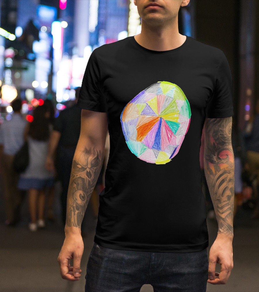 Colorful Geometric Abstract 'Portrait Of The Artist As A Jung Man [h/t JW]' Spiral T-Shirt