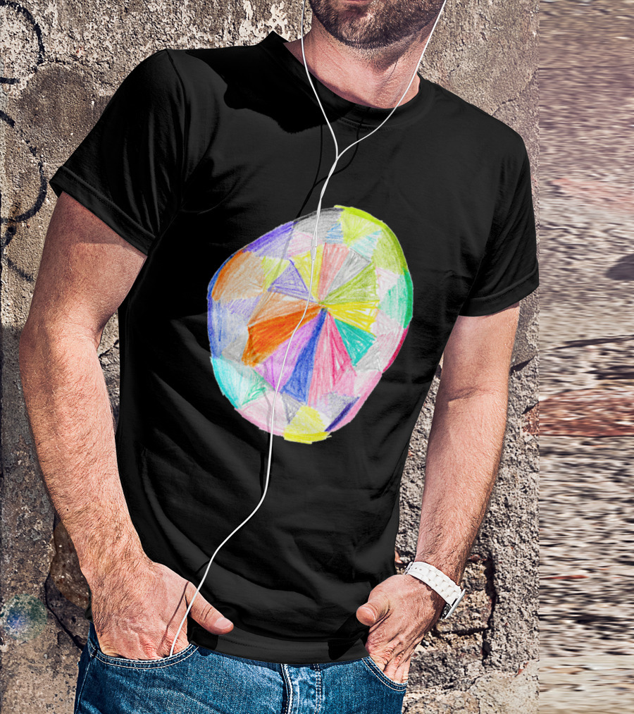 Colorful Geometric Abstract 'Portrait Of The Artist As A Jung Man [h/t JW]' Spiral T-Shirt