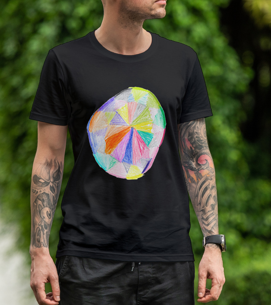 Colorful Geometric Abstract 'Portrait Of The Artist As A Jung Man [h/t JW]' Spiral T-Shirt