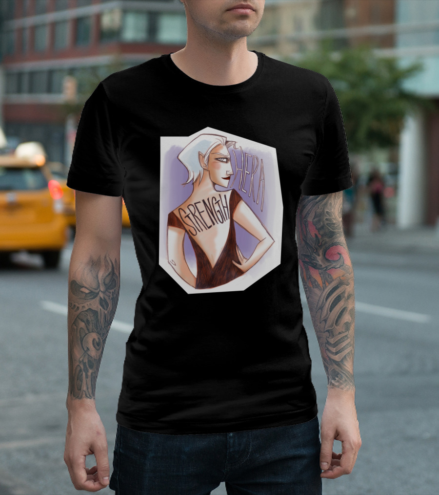 Hera Strength Bold Illustration Featuring Powerful Female T-Shirt