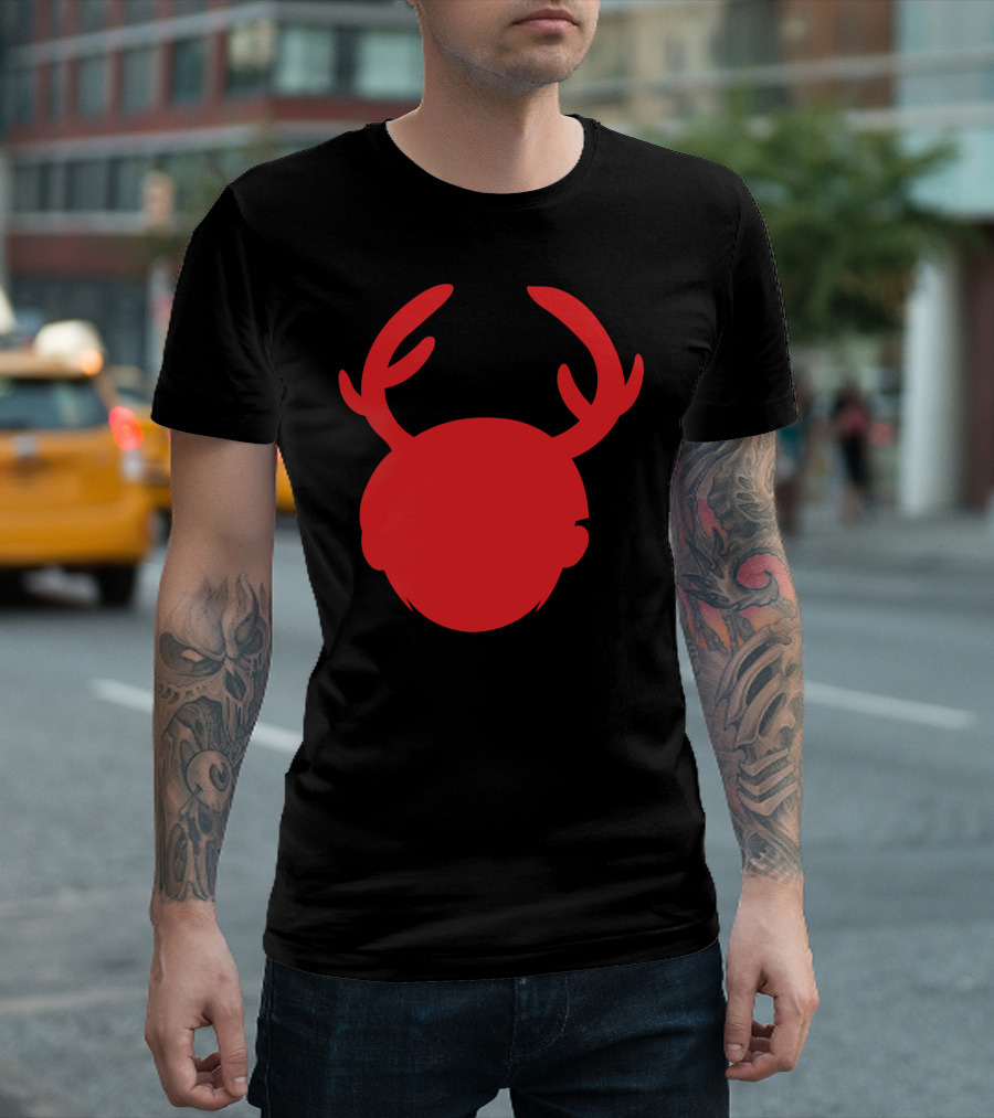 Silhouette Antlers Red Head T-Shirt