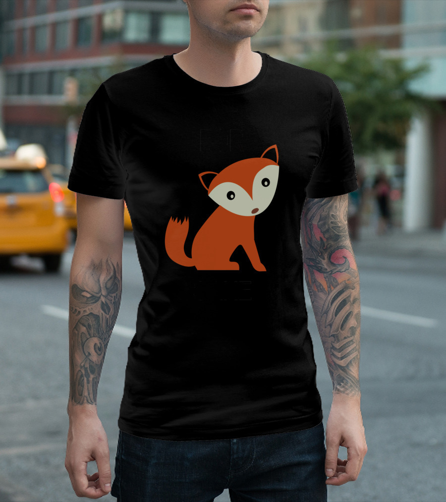 For Fox Sake Cute Sitting Cartoon Fox T-Shirt