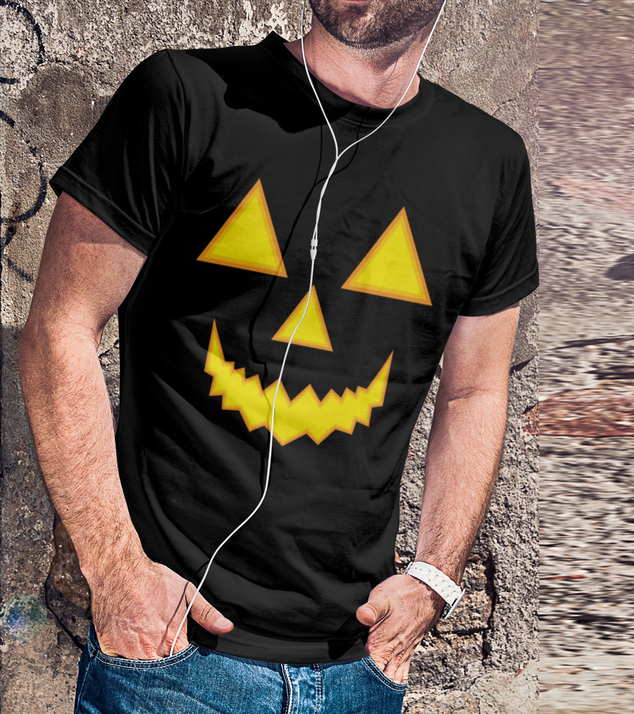 Pumkin Lantern Jack-O'-Lantern Face Halloween T-Shirt