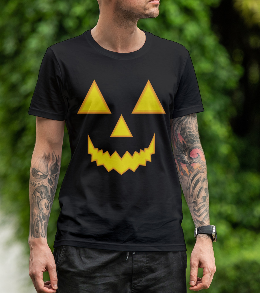 Pumkin Lantern Jack-O'-Lantern Face Halloween T-Shirt
