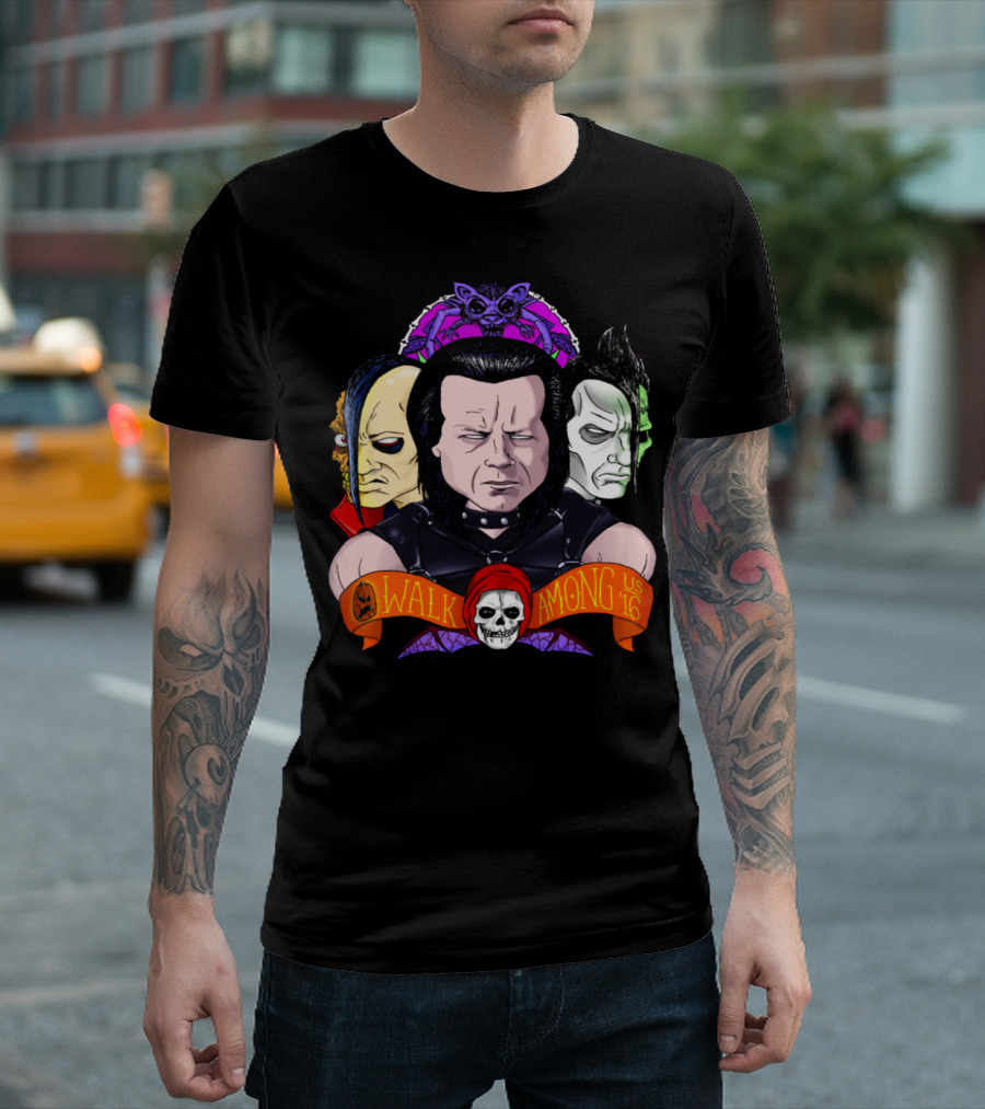 Walk Among Us 16 Misfits Iconic Horror Band T-Shirt