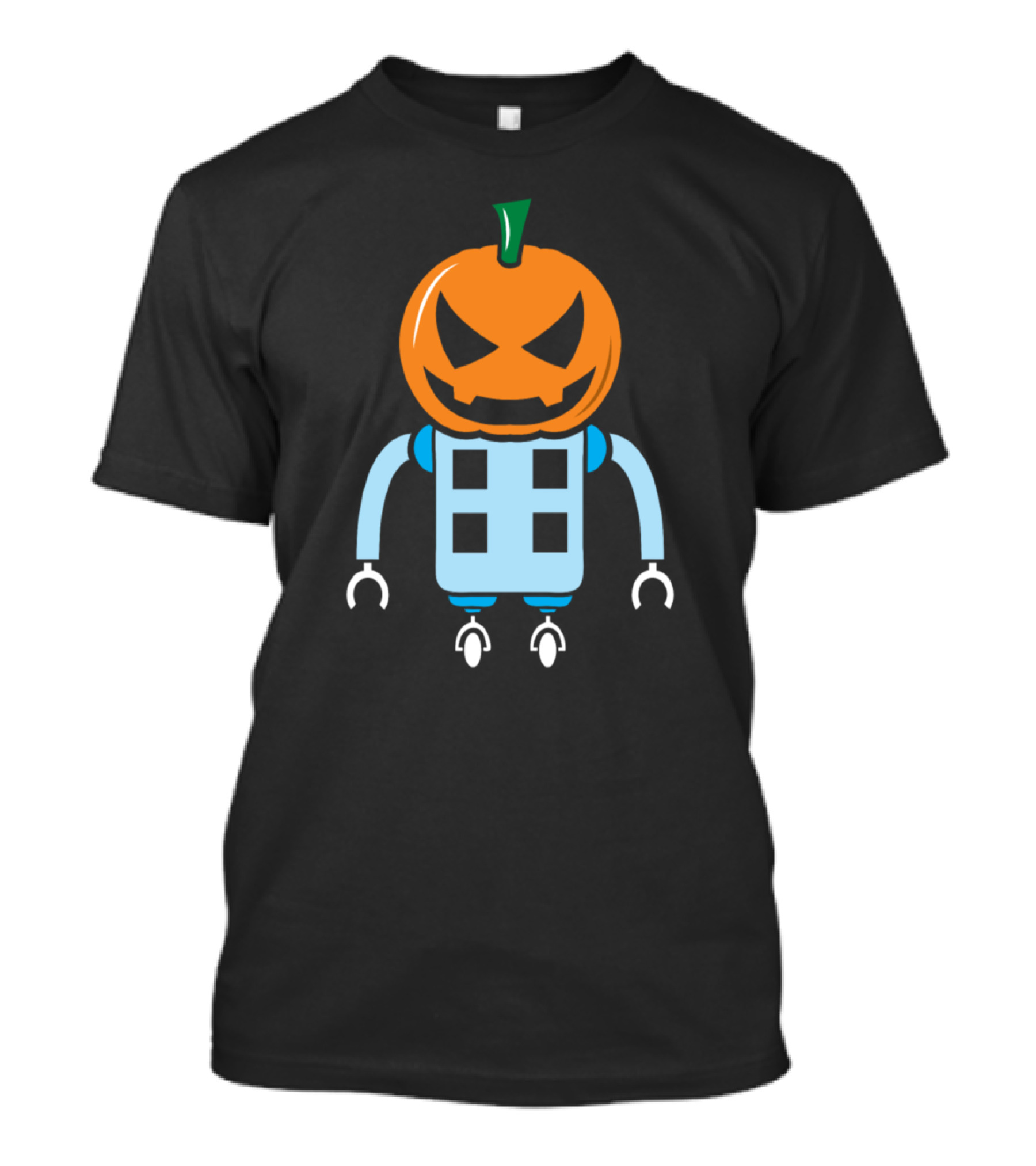 Halloween Robot Pumpkin Head T-Shirt