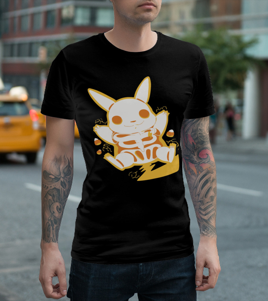 Electric Skeleton Pikachu Fusion T-Shirt