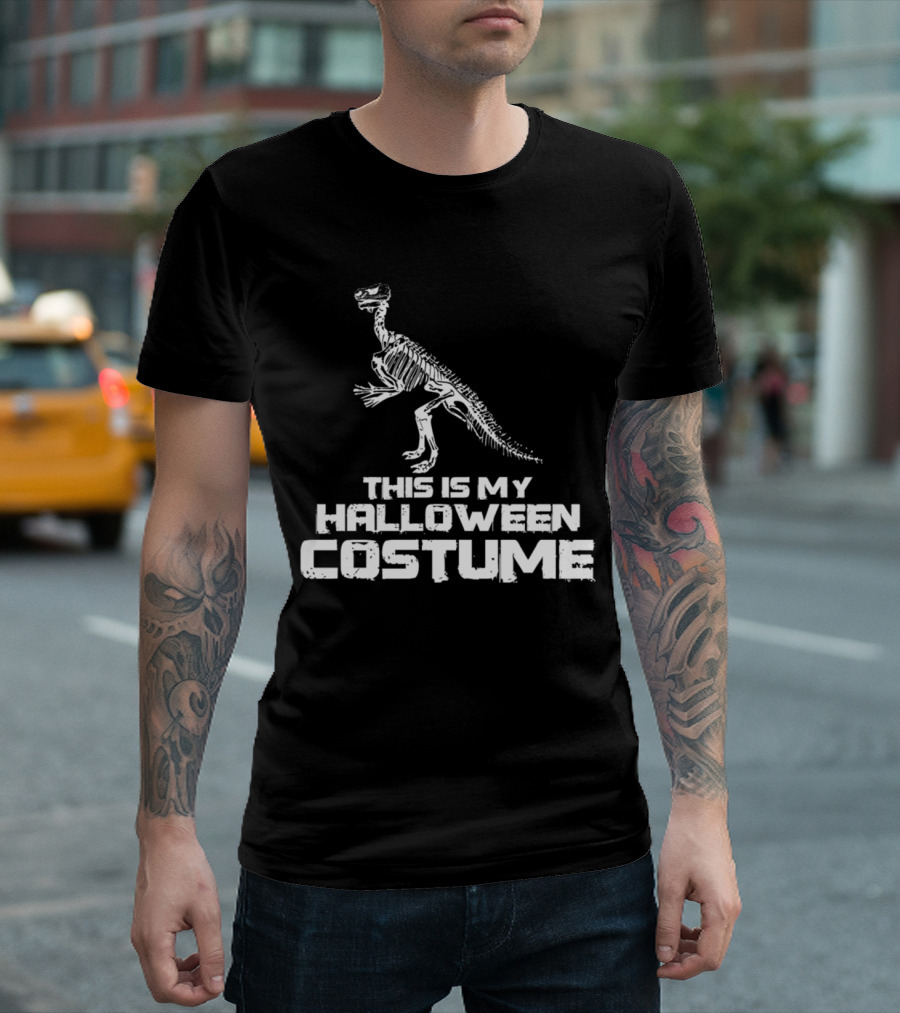 This Is My Halloween Costume Dinosaur Skeleton T-Shirt