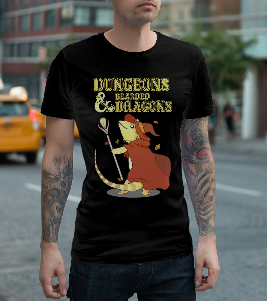 Dungeons And Bearded Dragons Mage Lizard Adventure T-Shirt