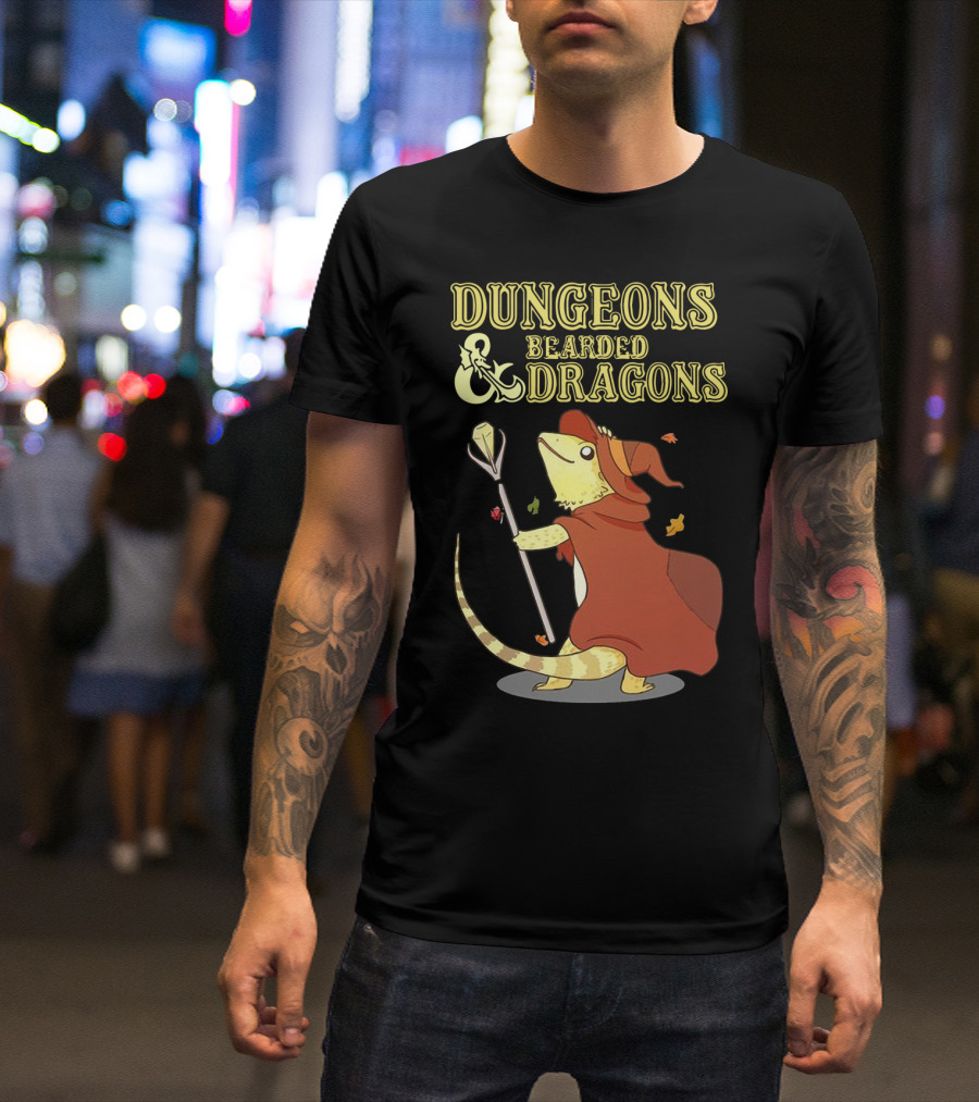 Dungeons And Bearded Dragons Mage Lizard Adventure T-Shirt