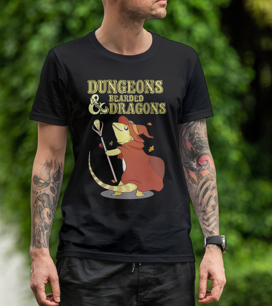 Dungeons And Bearded Dragons Mage Lizard Adventure T-Shirt