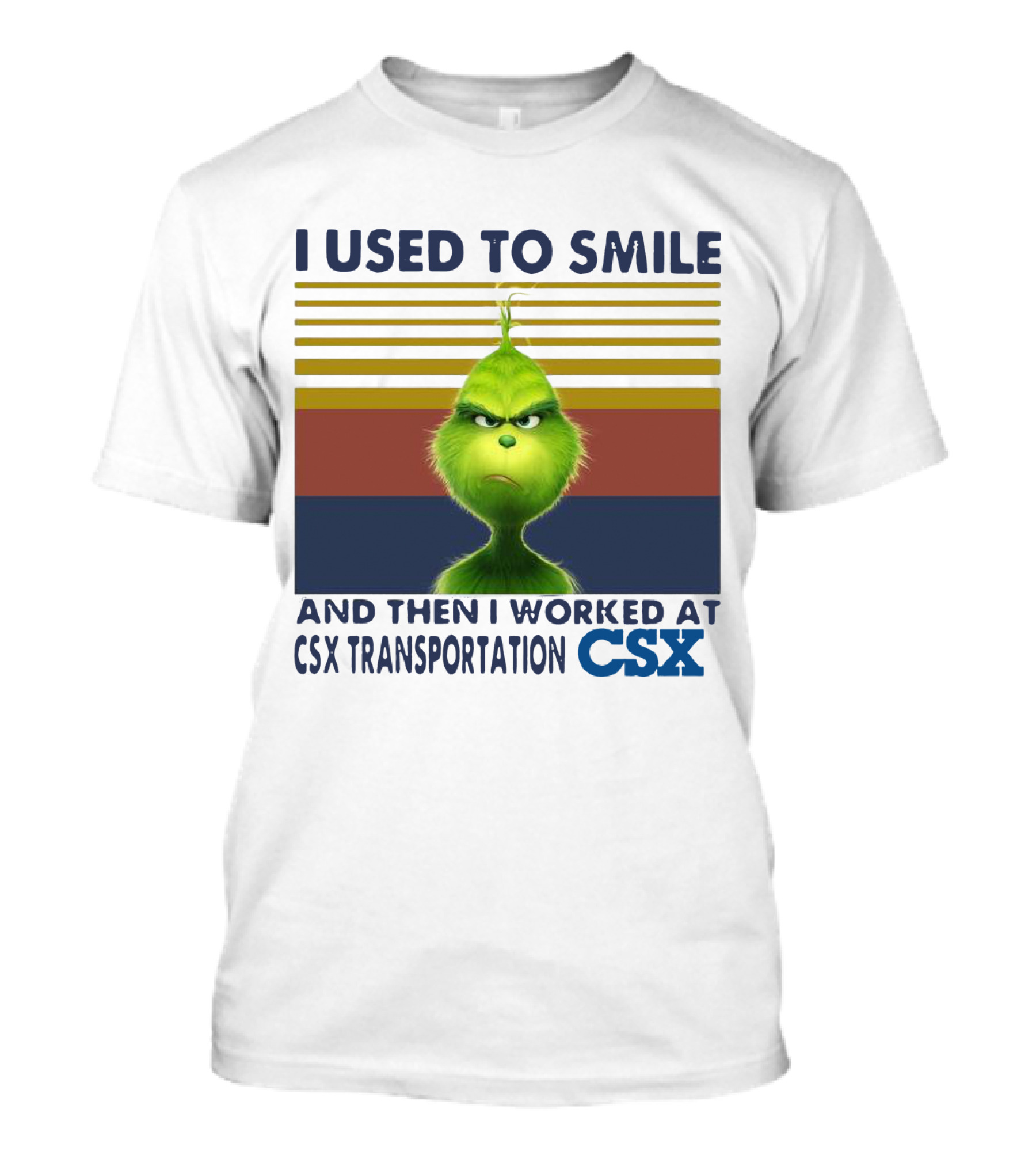 Vintage Grinch I Used To Smile And Then I Worked At CSX Transportation T-Shirt