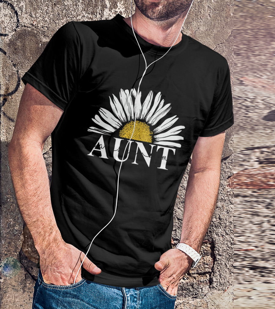 Aunt Daisy Sofia Lima Flower Text T-Shirt