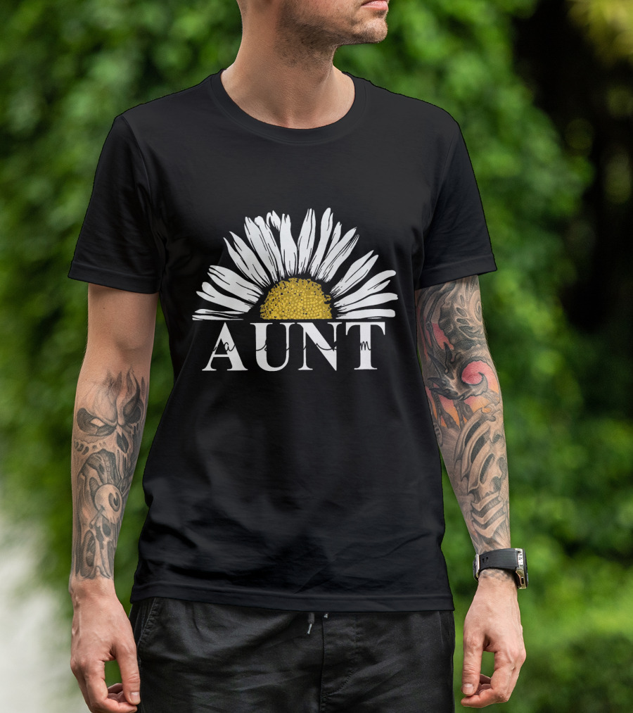 Aunt Daisy Sofia Lima Flower Text T-Shirt