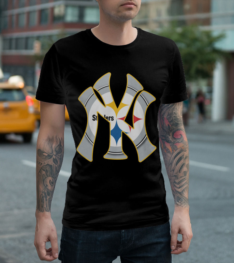 Yankees Steelers New York's Logo Fusion T-Shirt