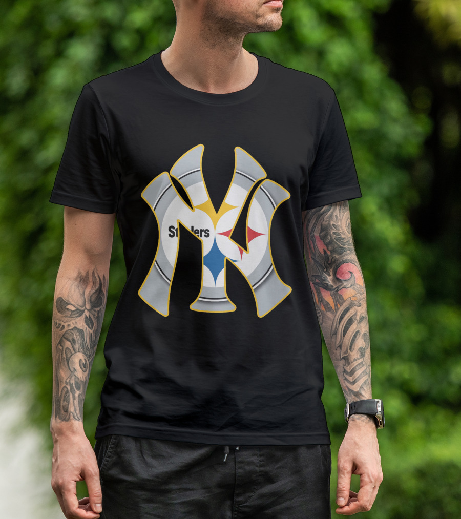 Yankees Steelers New York's Logo Fusion T-Shirt