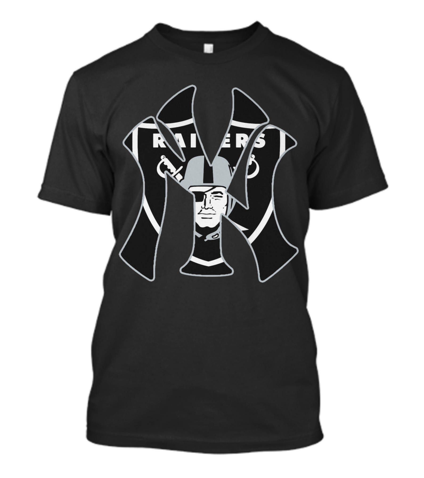 Yankees Raiders Logo Mashup T-Shirt
