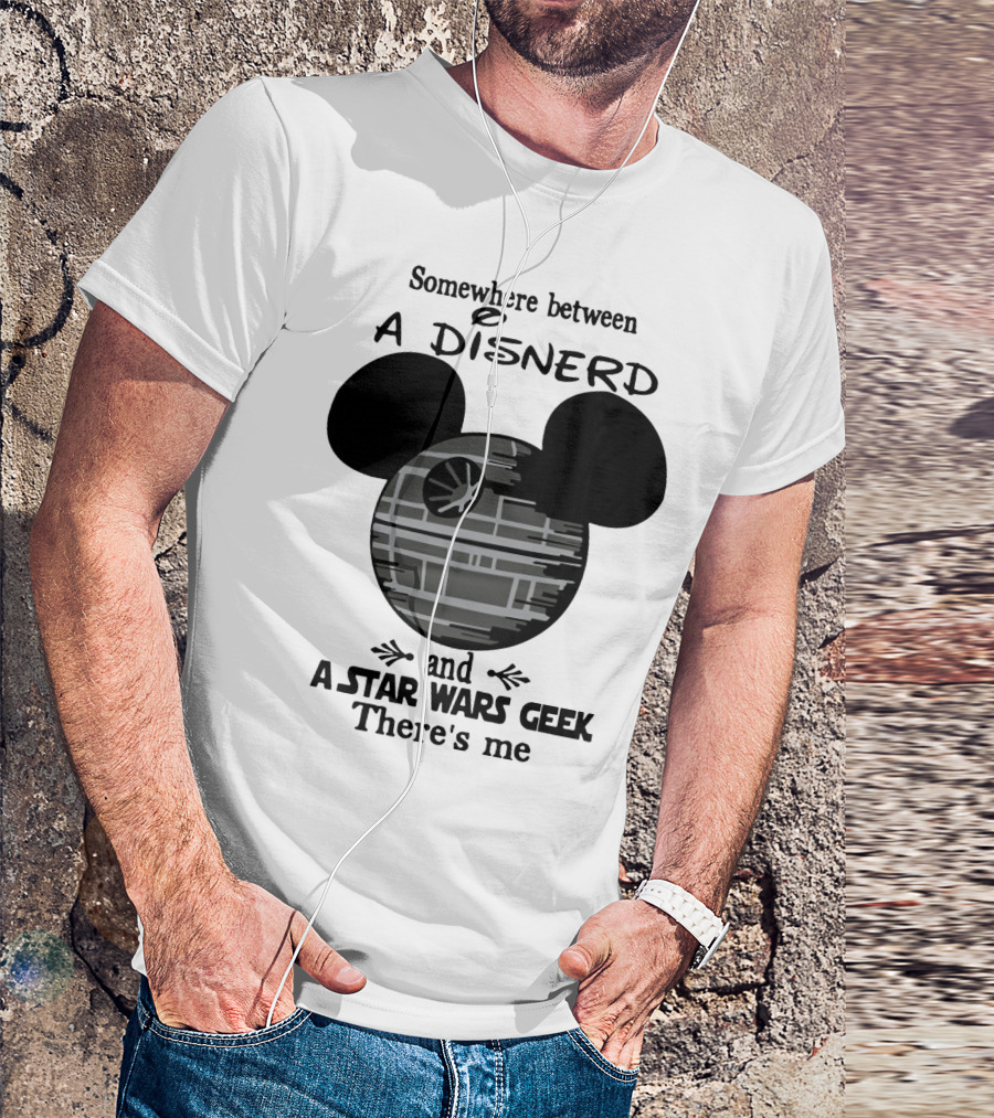 Somewhere Between A Disnerd And A Star Wars Geek There's Me Mickey Mouse Death Star T-Shirt