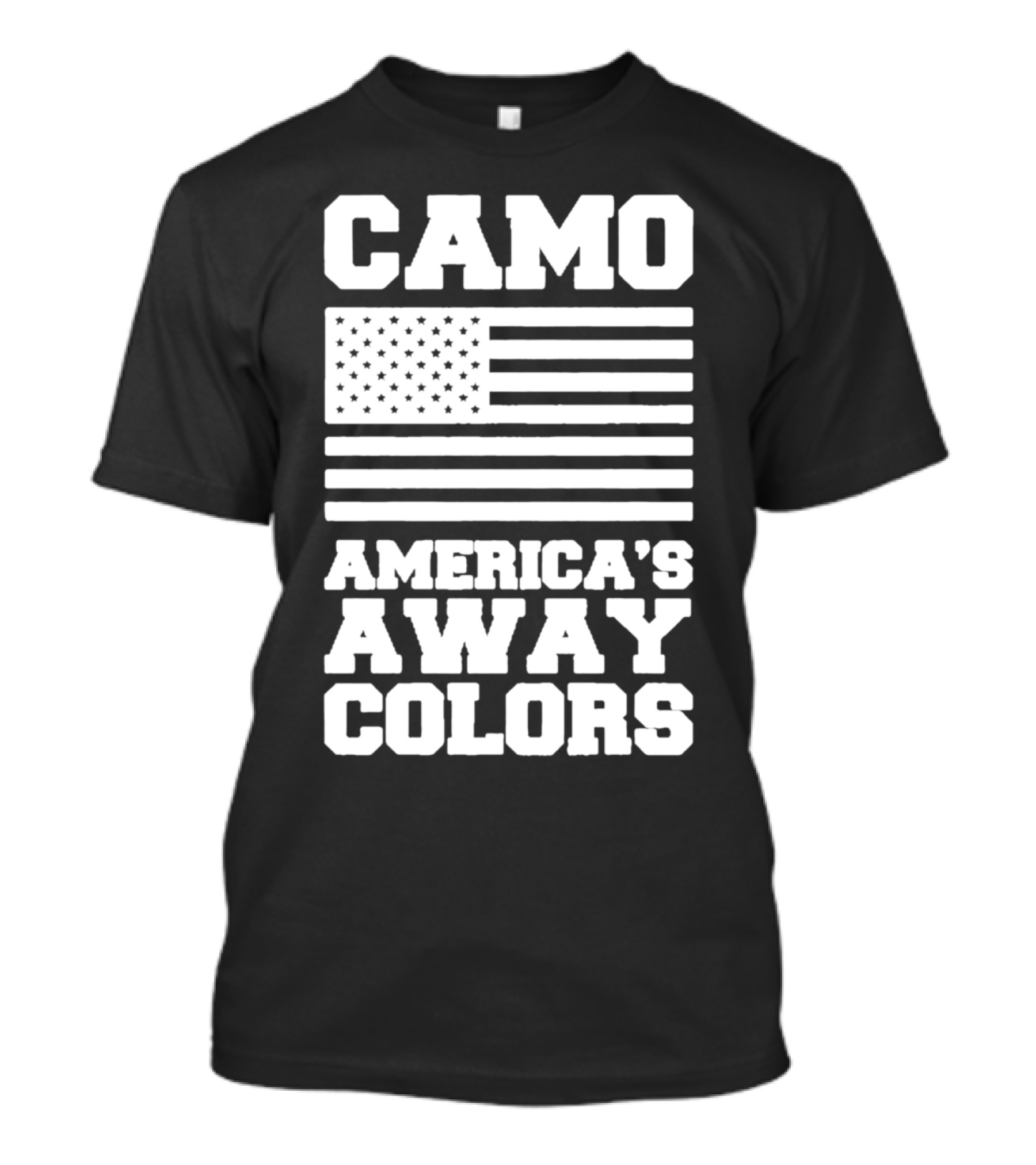 Camo America's Away Colors USA Flag T-Shirt