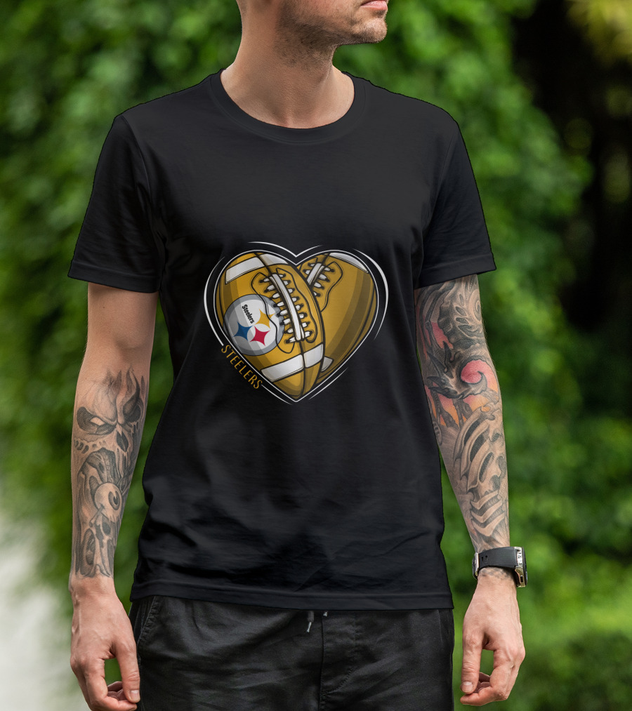 Steelers Heart Football Steelers T-Shirt
