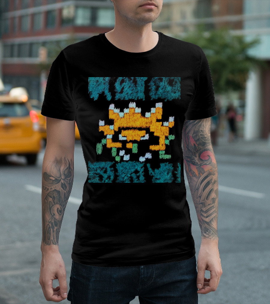 Vintage Arcade Alien Pixel Art Lazy Zoomer T-Shirt