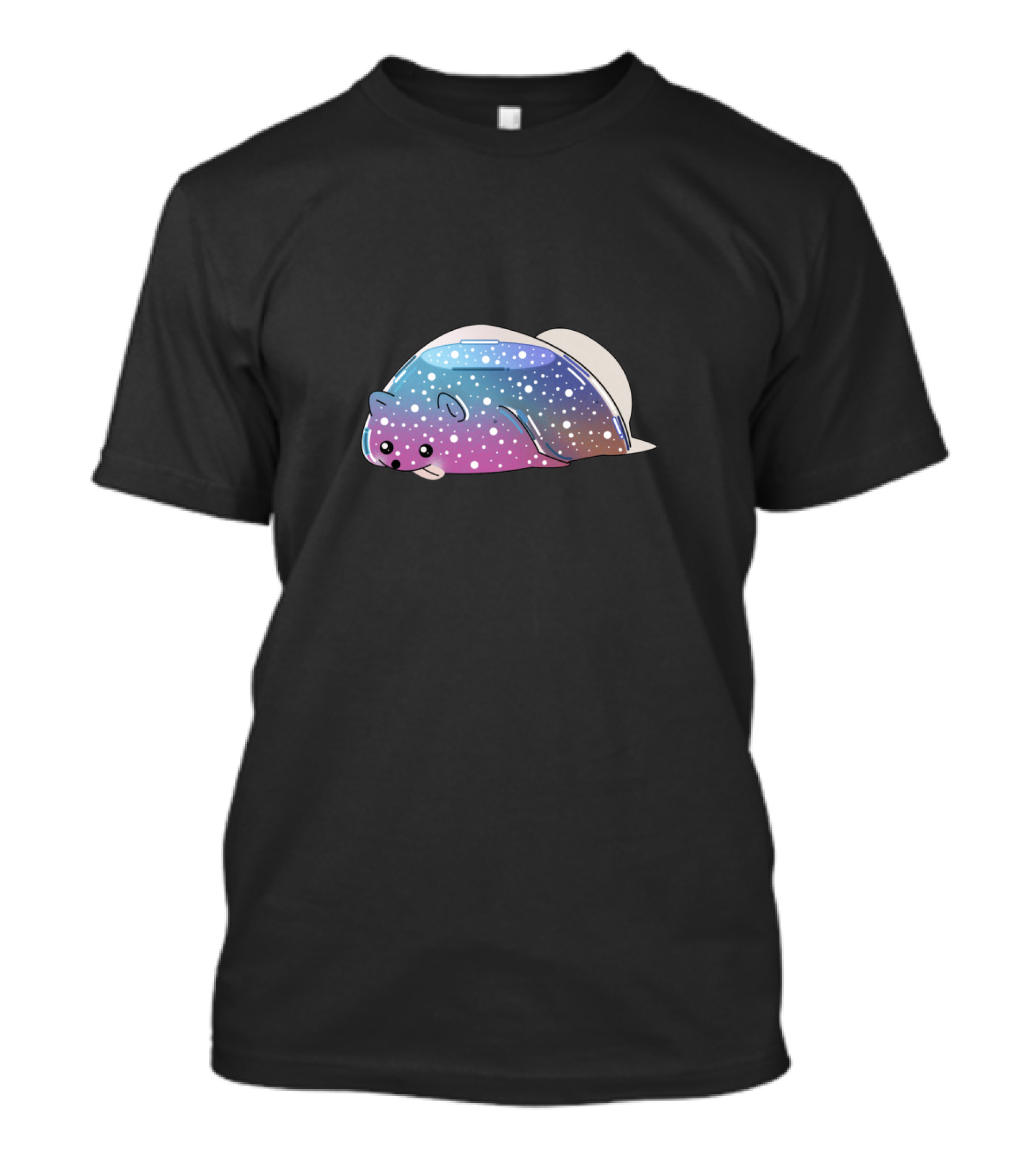 Galaxy Stars DogLazy With Cute Cosmic Sleeping Seal T-Shirt