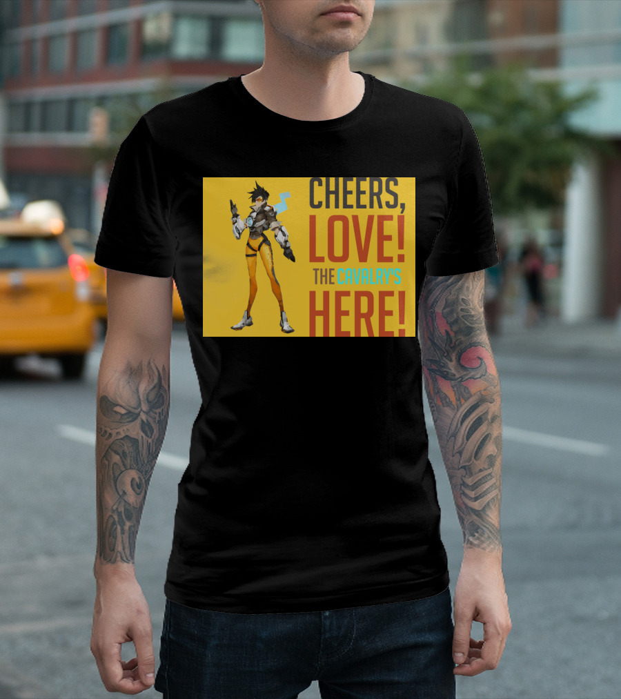 Overwatch Tracer Cheers Love The Cavalry's Here T-Shirt