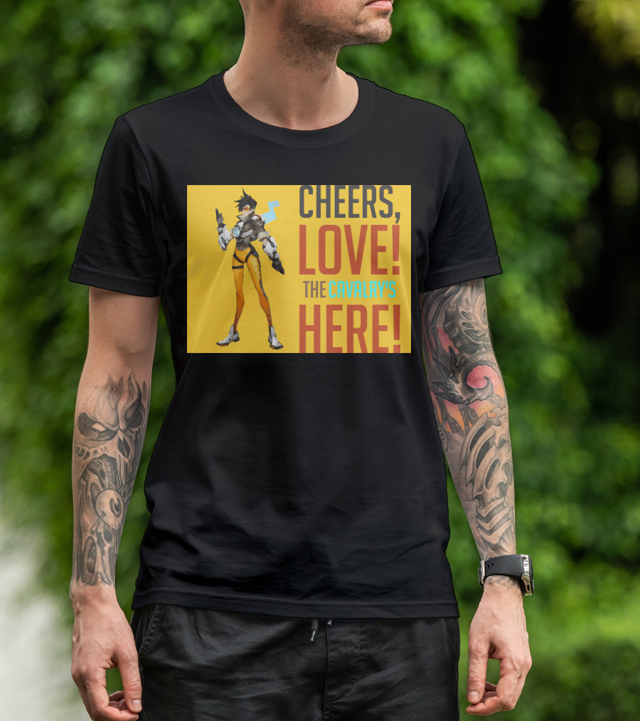 Overwatch Tracer Cheers Love The Cavalry's Here T-Shirt