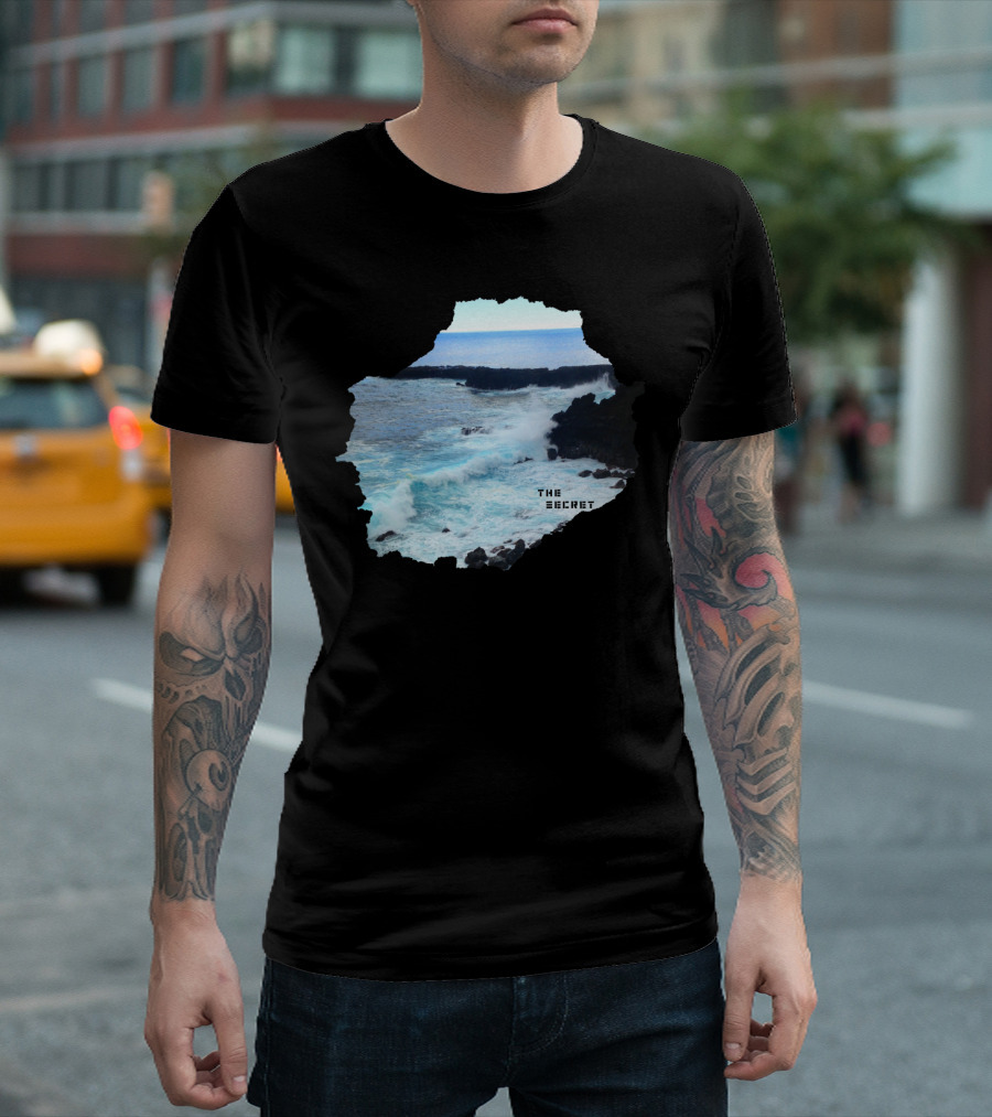 The Secret Cinema Podcast Island Edition Coastal Waves and Black Cliffs T-Shirt
