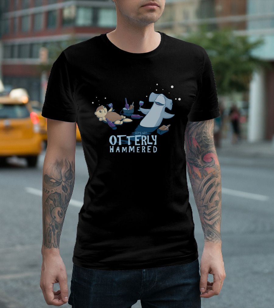 Let's Get Otterly Hammered with Wine and Friends T-Shirt