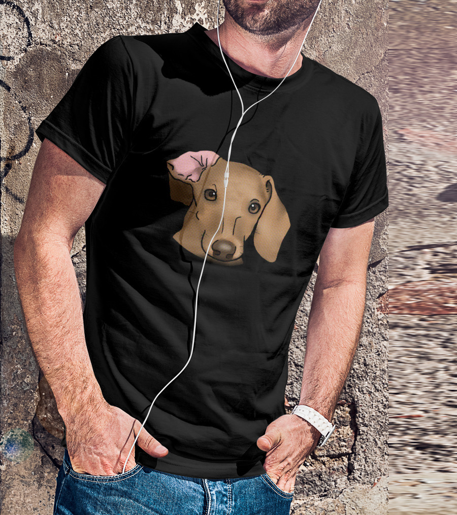 Bad Ear Day Dachshund Portrait Dog Humor T-Shirt